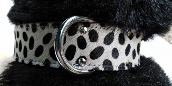 Speciale set van halsband en riem van koeienhuid - Afbeelding 4