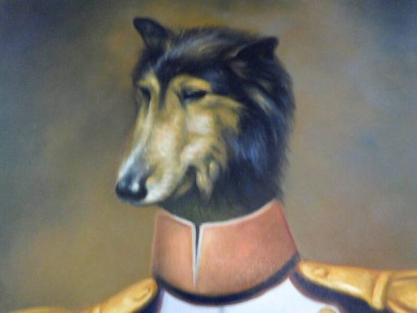 Speciaal schilderij van hond met uniform — 3modellen - Afbeelding 4