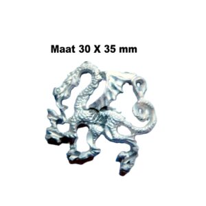 Bijzondere hanger - van een Draak  + Collier 45 cm - 925 zilver