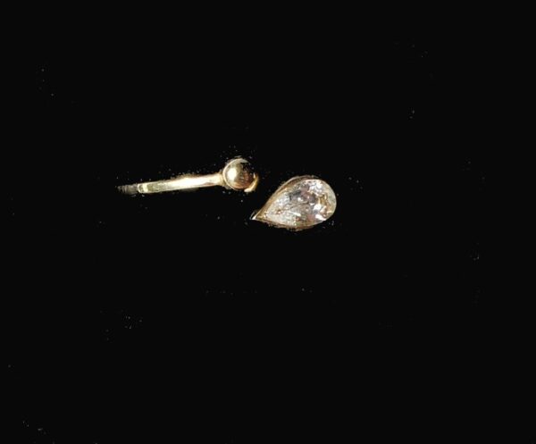 Hetty'S - Chique - 14 karaat - Gouden Slagring - Met peervormige Zirconia - - Afbeelding 2