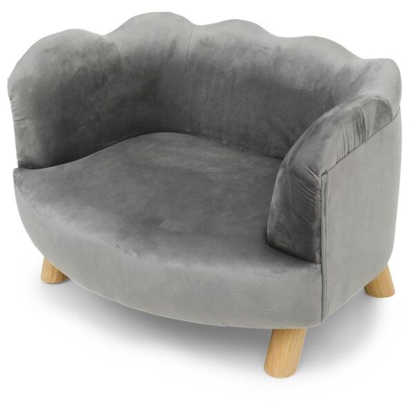Comfortabele honden-kattensofa - Grijze warme bekleding - Maat S-M - Afbeelding 4