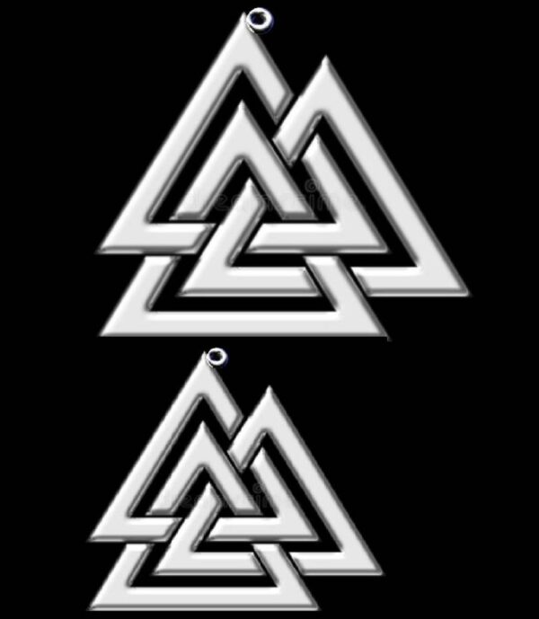 Odin's knot, hanger Valknut van 925 zilver —